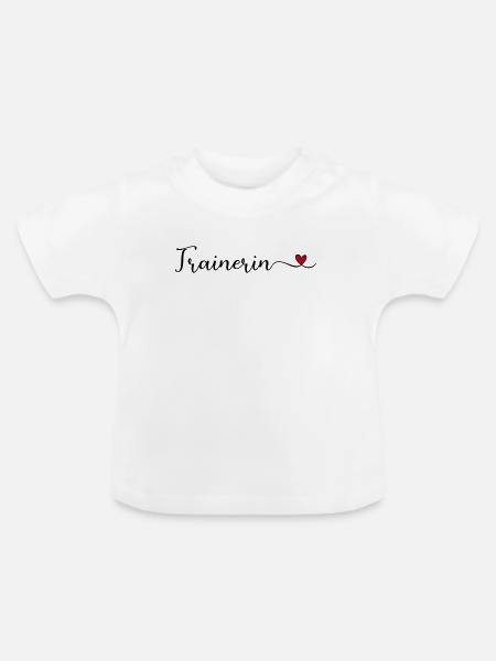 Trainerin - Baby Bio-T-Shirt mit Rundhals - Weiß