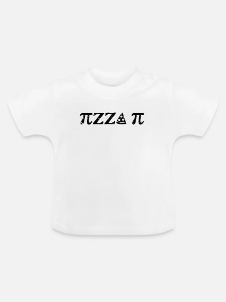 Pizza Pi - Baby Bio-T-Shirt mit Rundhals - Weiß