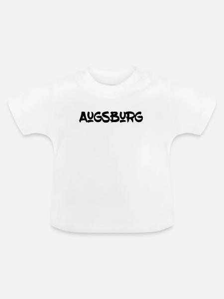 Augsburg - Bayern - Schwaben - Friedberg - Baby Bio-T-Shirt mit Rundhals - Weiß