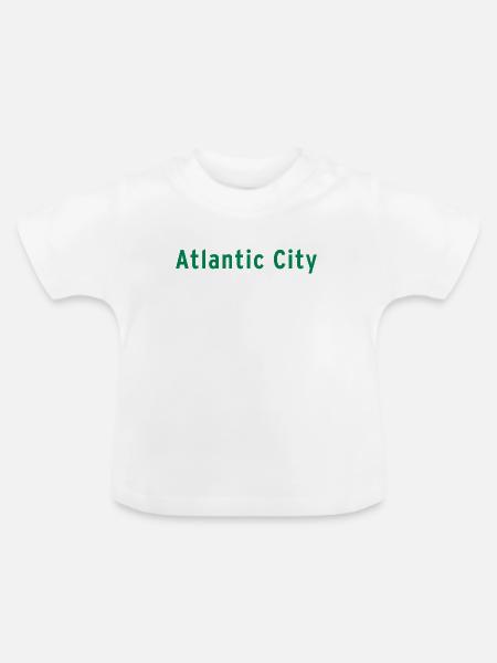 Atlantic City - Baby Bio-T-Shirt mit Rundhals - Weiß