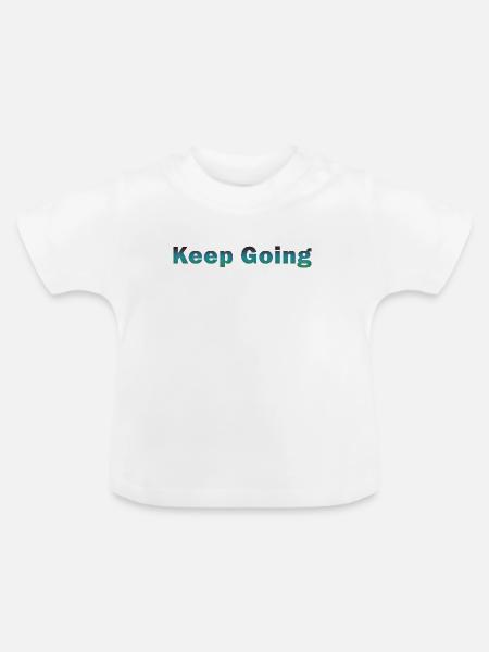 Wildes Blumenmuster in Erdton - Baby Bio-T-Shirt mit Rundhals - Weiß
