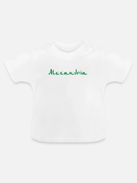Alexandria - Baby Bio-T-Shirt mit Rundhals - Weiß