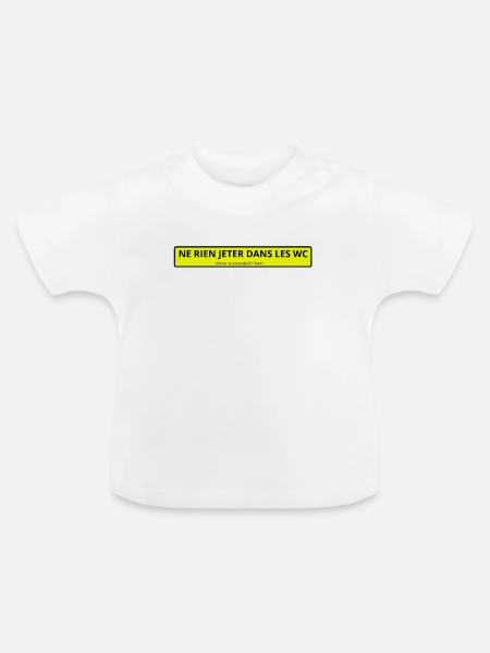 Werfen Sie nichts weg - Baby Bio-T-Shirt mit Rundhals - Weiß