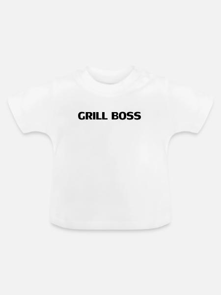 Grill Chef - Baby Bio-T-Shirt mit Rundhals - Weiß