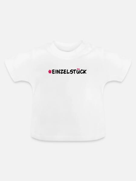 Einzelstück - Baby Bio-T-Shirt mit Rundhals - Weiß