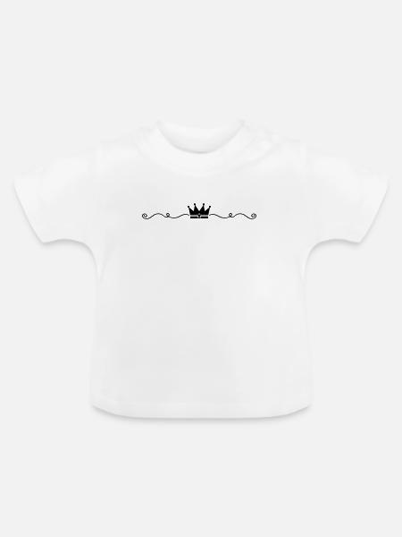 Krone Symbol Ornament - Baby Bio-T-Shirt mit Rundhals - Weiß