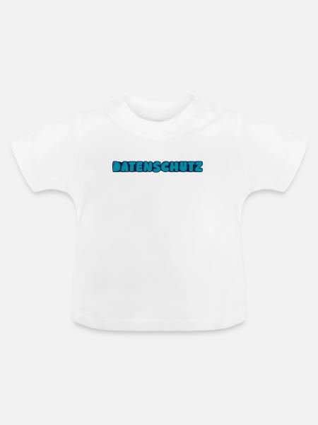 Datenschutz - Baby Bio-T-Shirt mit Rundhals - Weiß
