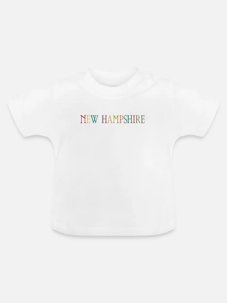 New Hampshire - Baby Bio-T-Shirt mit Rundhals - Weiß