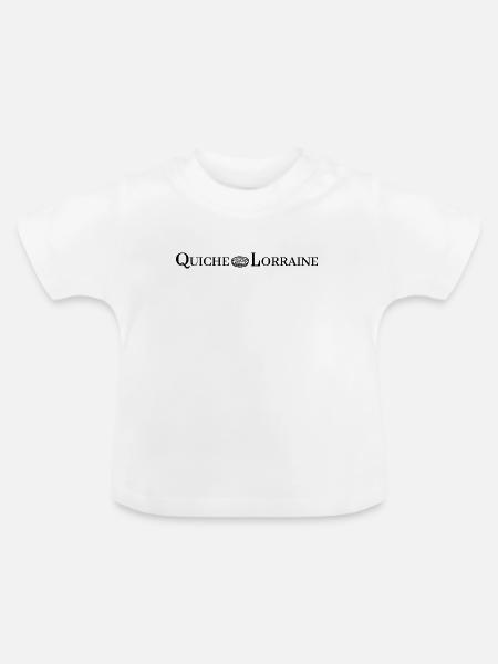 QUICHE LORRAINE (Kochen) - Baby Bio-T-Shirt mit Rundhals - Weiß