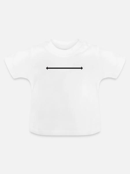 Symbol Pfeil mit zwei Spitzen - Baby Bio-T-Shirt mit Rundhals - Weiß