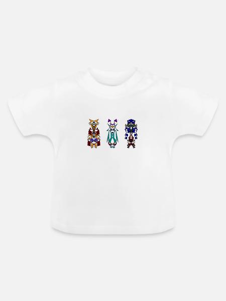 3-Kachinas - Baby Bio-T-Shirt mit Rundhals - Weiß