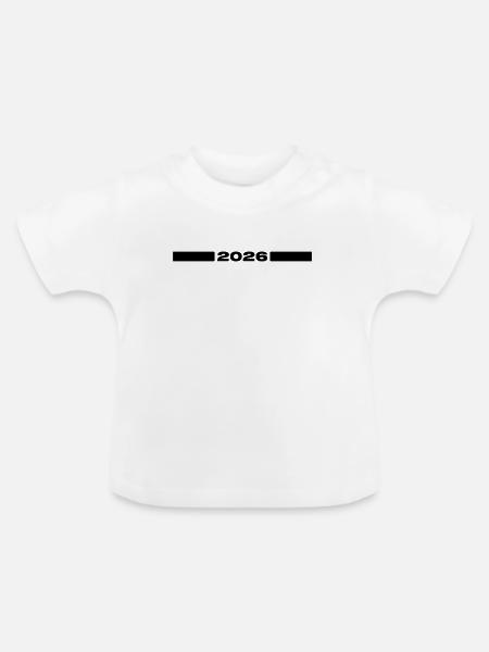 2026 Linie - Baby Bio-T-Shirt mit Rundhals - Weiß