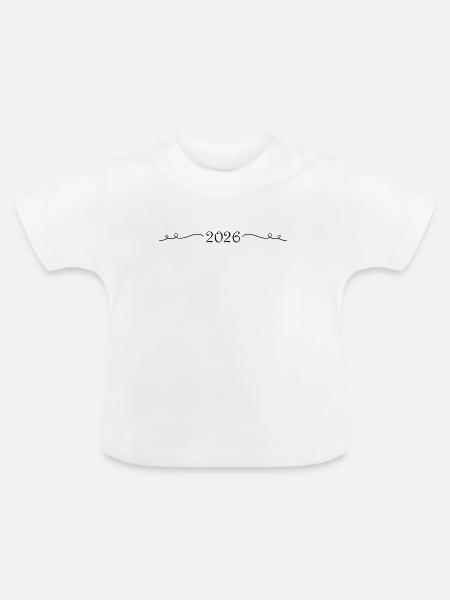 2026 Ornament - Baby Bio-T-Shirt mit Rundhals - Weiß