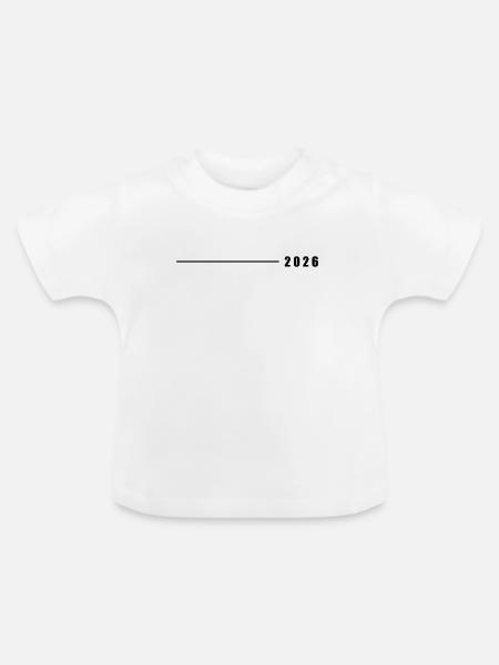 2026 Linie - Baby Bio-T-Shirt mit Rundhals - Weiß