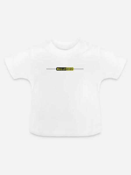 Malle 2026 - Baby Bio-T-Shirt mit Rundhals - Weiß