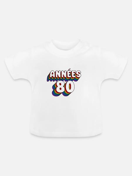 ACHTZIGER!!! - Baby Bio-T-Shirt mit Rundhals - Weiß