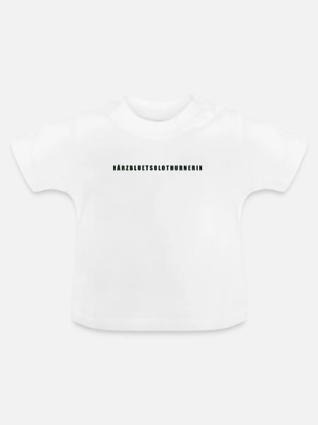 Härzbluetsolothurnerin Kanton Solothurn - Baby Bio-T-Shirt mit Rundhals - Weiß