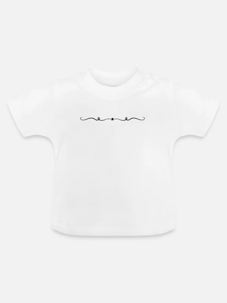 Stern Linie Ornament - Baby Bio-T-Shirt mit Rundhals - Weiß