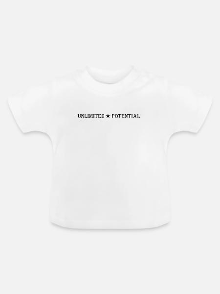 Unlimited_Potential_Star_Black - Baby Bio-T-Shirt mit Rundhals - Weiß