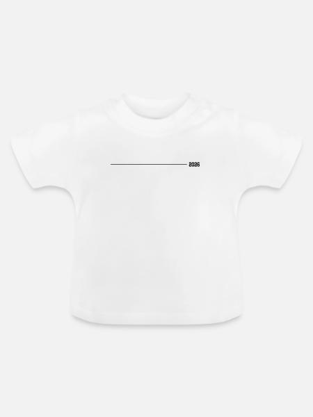 2026 Strich - Baby Bio-T-Shirt mit Rundhals - Weiß