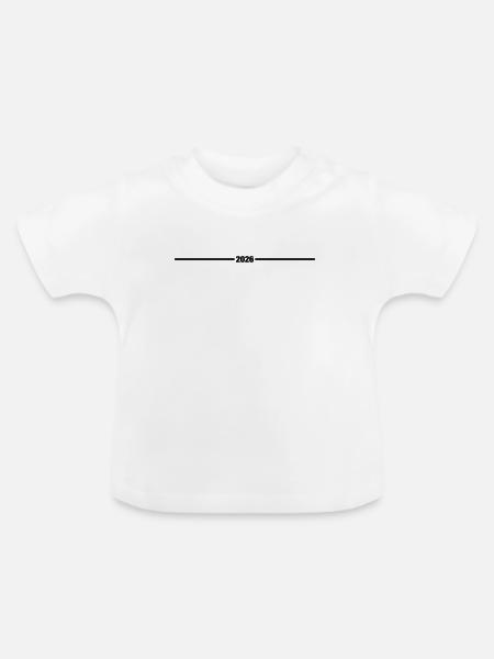 2026 Linie - Baby Bio-T-Shirt mit Rundhals - Weiß