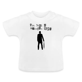 Je ne suis pas un espion russe Espionnage drôle - T-shirt bio col rond Bébé - blanc - Devant