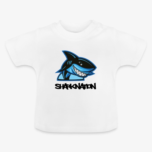 SHARKNATION / Schwarze Buchstaben - Baby Bio-T-Shirt mit Rundhals
