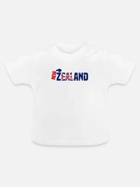 Neuseeland - Baby Bio-T-Shirt mit Rundhals - Weiß