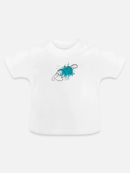 Schnabeltier - Baby Bio-T-Shirt mit Rundhals - Weiß