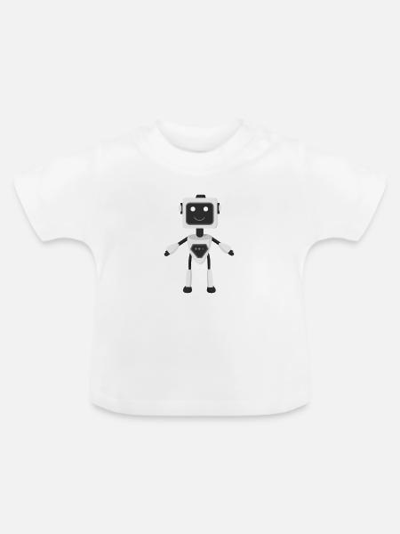 Roboter Robot Future - Baby Bio-T-Shirt mit Rundhals - Weiß