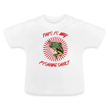 fishing - Baby Organic T-Shirt with Round Neck - white - Front