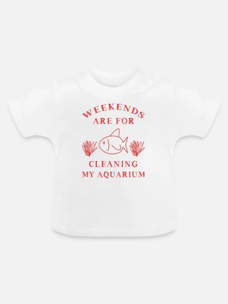Aquarium - Baby Bio-T-Shirt mit Rundhals - Weiß