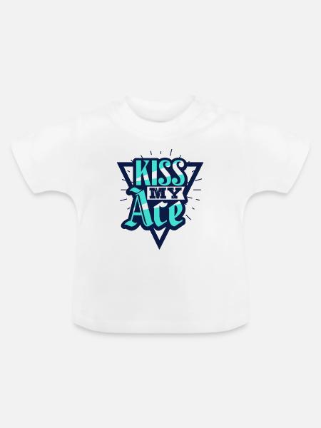 Tennis Tennisspieler - Baby Bio-T-Shirt mit Rundhals - Weiß