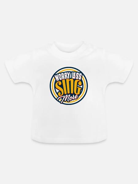 Singen Sänger - Baby Bio-T-Shirt mit Rundhals - Weiß