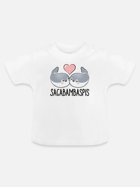 Fisch Meme Paar - Baby Bio-T-Shirt mit Rundhals - Weiß