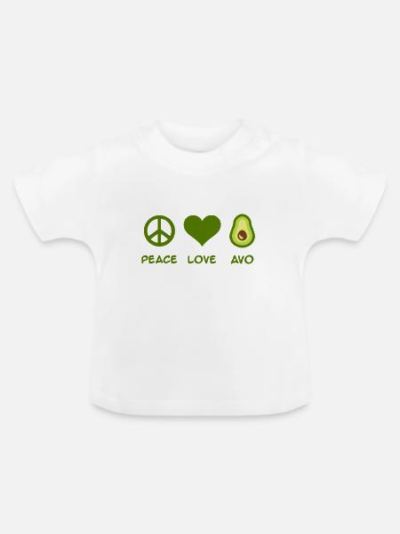 Avocado - Baby Bio-T-Shirt mit Rundhals - Weiß