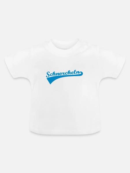 Schnorcheln - Baby Bio-T-Shirt mit Rundhals - Weiß