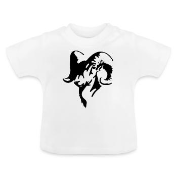 Gjeitebukk - Baby Bio-T-Shirt mit Rundhals - Weiß - Vorne