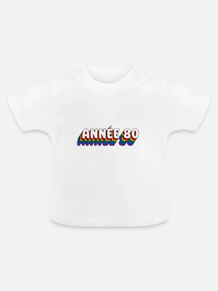 JAHR 80 !! - Baby Bio-T-Shirt mit Rundhals - Weiß