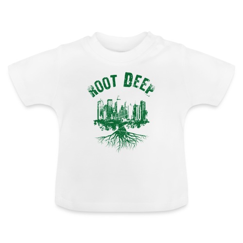 Root deep Urban grün - Baby Bio-T-Shirt mit Rundhals