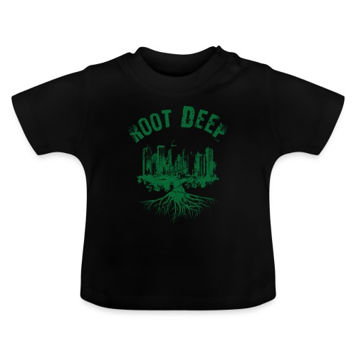 Root deep Urban grün - Baby Bio-T-Shirt mit Rundhals