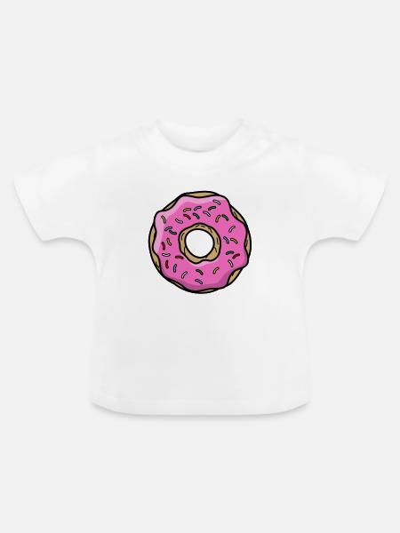 donut - Baby Bio-T-Shirt mit Rundhals - Weiß