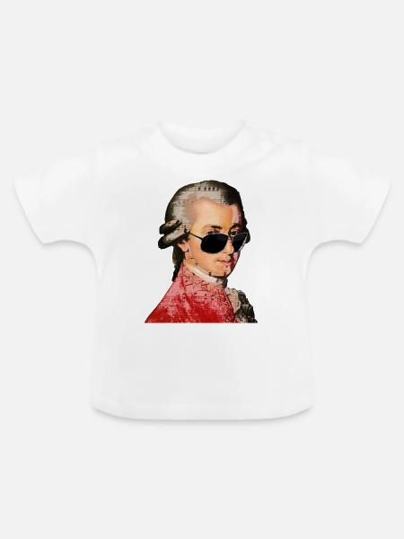 Wolfgang Amadeus Mozart - Baby Bio-T-Shirt mit Rundhals - Weiß
