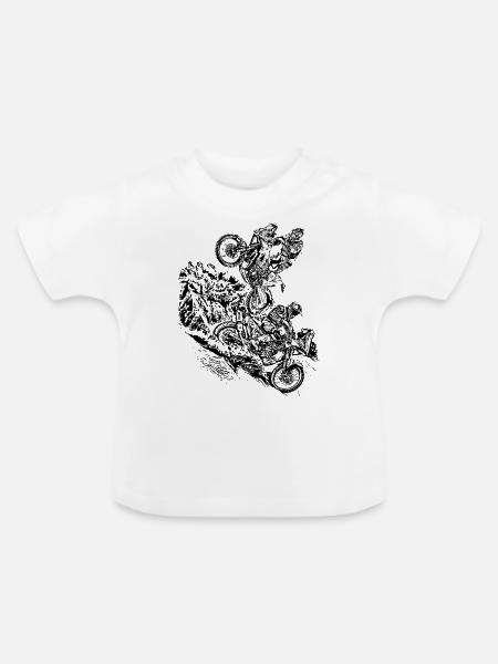 Rally Überfall - Baby Bio-T-Shirt mit Rundhals - Weiß