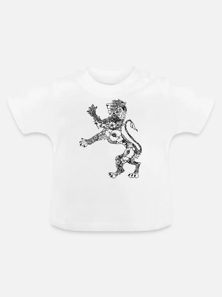 Wappen Löwe - Baby Bio-T-Shirt mit Rundhals - Weiß