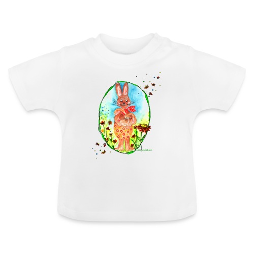 Mutter Häsin - Baby Bio-T-Shirt mit Rundhals