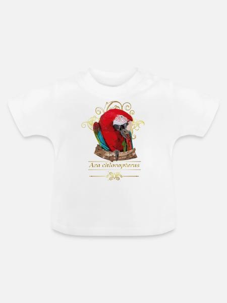 Roter Ara - Baby Bio-T-Shirt mit Rundhals - Weiß