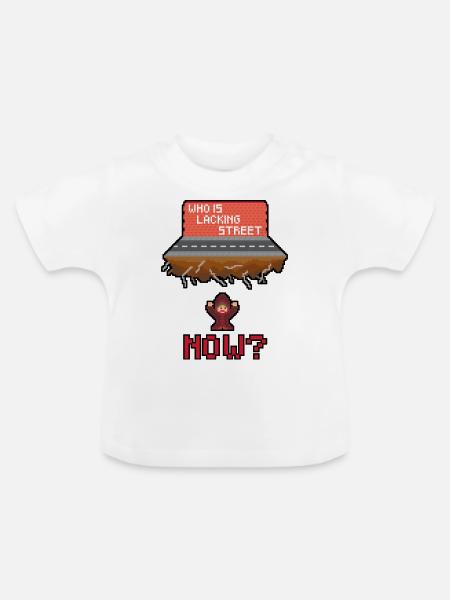 STRAßE - Baby Bio-T-Shirt mit Rundhals - Weiß