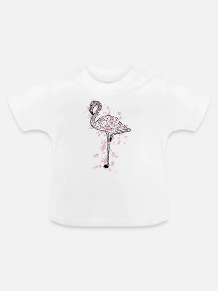 Flamingoo GeomeTRIX bunt - Baby Bio-T-Shirt mit Rundhals - Weiß
