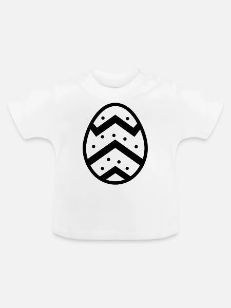 Osterei - Baby Bio-T-Shirt mit Rundhals - Weiß